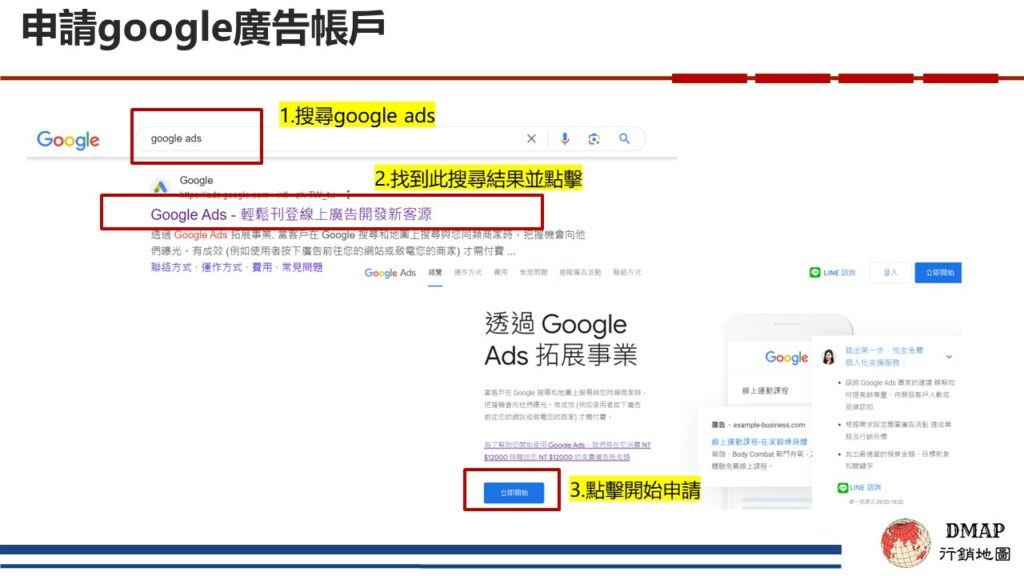 google廣告帳戶申請步驟