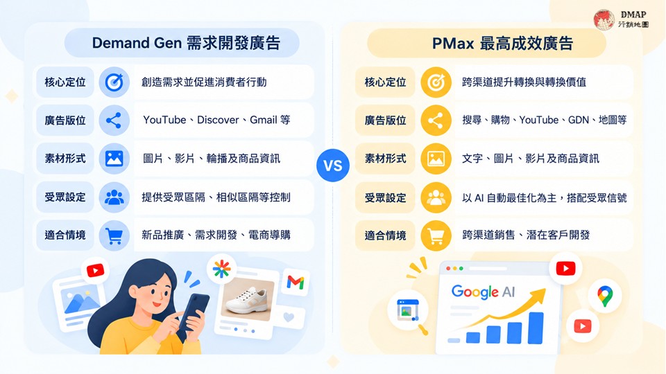 與 PMax 最高成效廣告有什麼不同？